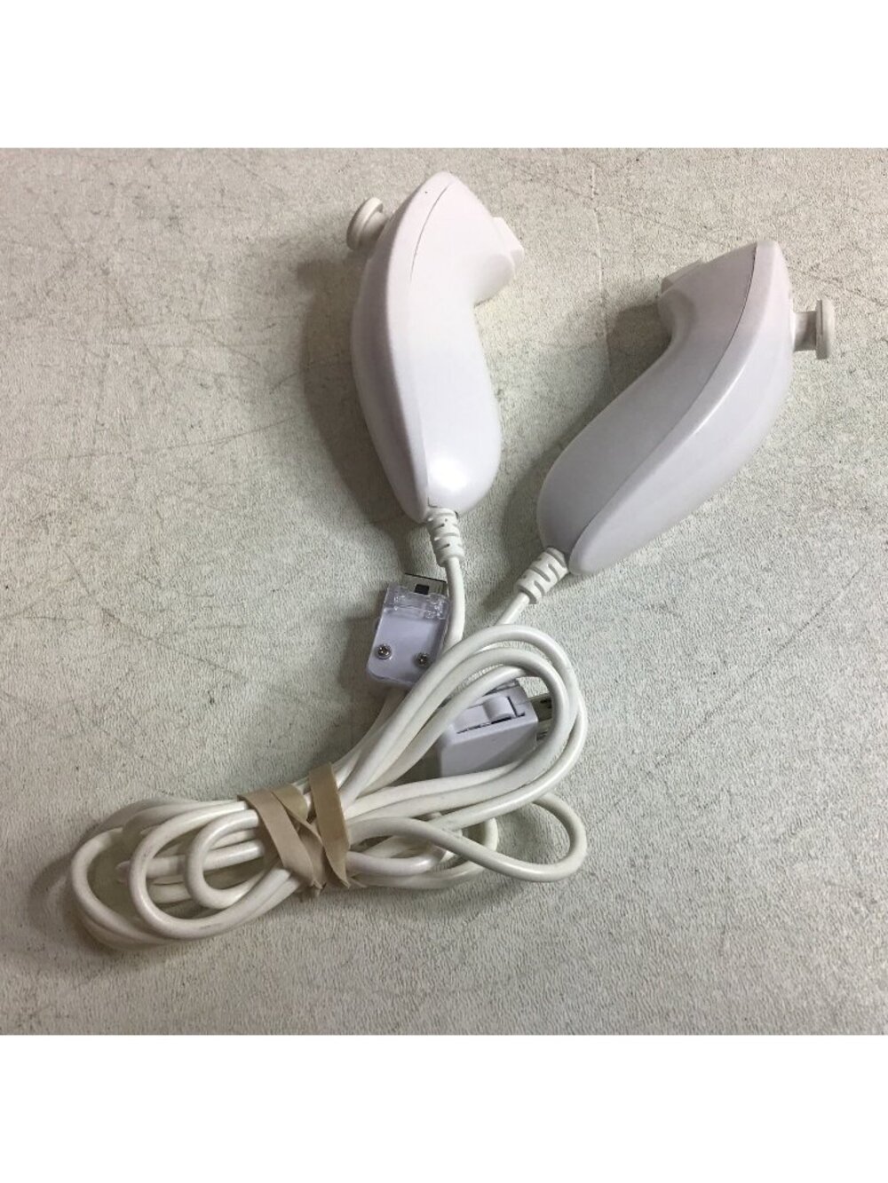 Lot of 2 Nintendo Wii Nunchuck White OEM Official Authentic Tested RVL-004